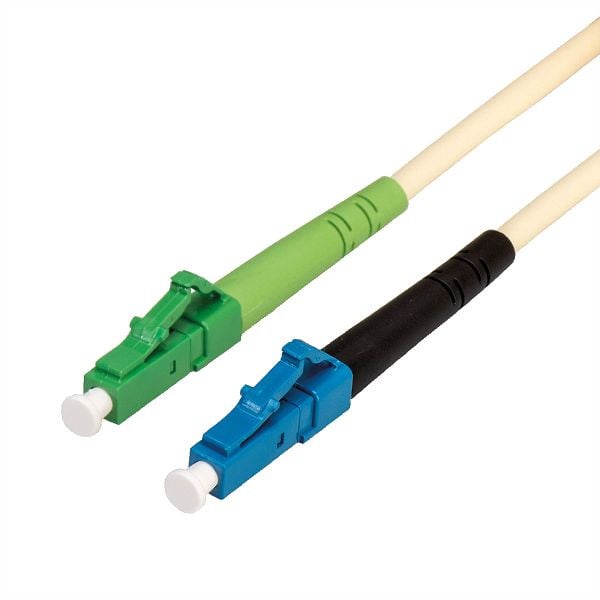 VALUE Glasfaserkabel 9/125µm, LC UPC / LC APC Stecker, simplex, elfenbeinfarben, 5 m, Gewicht: 34.96 g, 21.99.8800