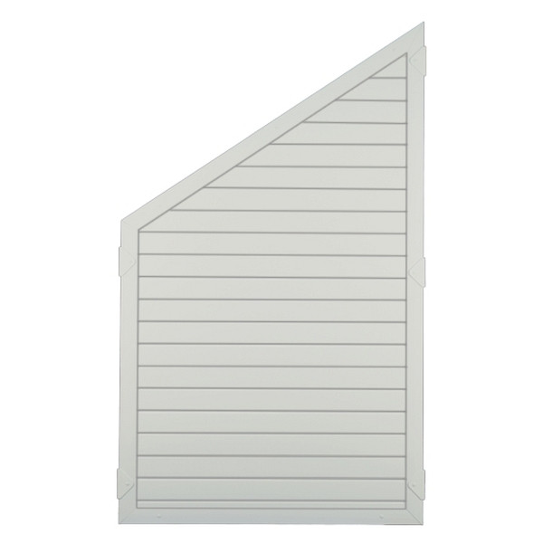 T&J LIGHTLINE KS-Zaunelement, 90 x 150/90 cm, ECKE links, Füllung weiß / Rahmen weiß, 46282