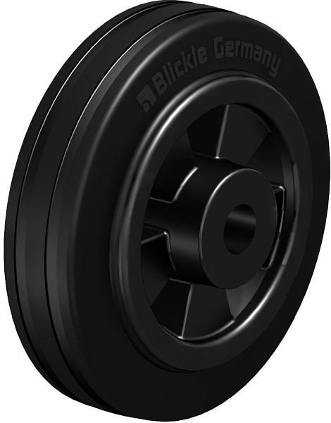 Blickle VPP 100/12R Rad aus Vollgummi, Schwarz, 567818