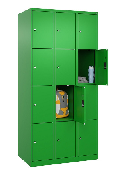 C+P Schließfachschrank Evolo PLUS, 12 Fächer, 1850x900x500mm, 6037/6037, 049000-304 S10026