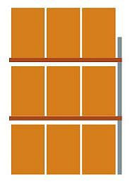 Meta Multipal Anbaumodul 4400x2785x1100 mm bis 1000 Kg mit 3 Ebenen (2 Holmebenen + Fusslagerebene) (1 Feld), 200185326