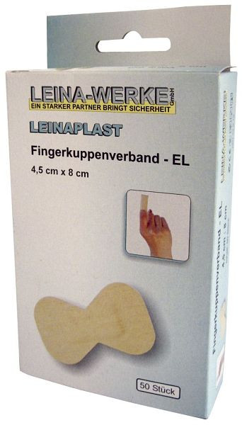 LEINA-WERKE Fingerkuppenverband, 50 Stück lose, 4,5 cm x 8 cm elastisch, 72202