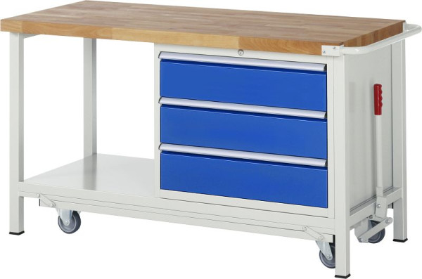 RAU Absenkbare Werkbank 8000 - Modell 8257, B1500 x T700 x H880 mm, 15-8257A6-157B4F.11