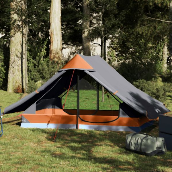 vidaXL Campingzelt 2 Personen Grau Wasserdicht, 4009436