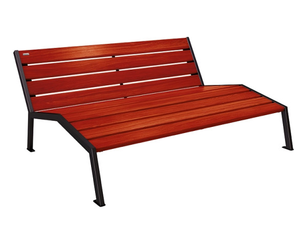 Procity Liegestuhl Silaos 1800 mm, Ohne Armlehne, Holz & Stahl, Mahagoni/RAL 9005, 209660.9005.ACAJ