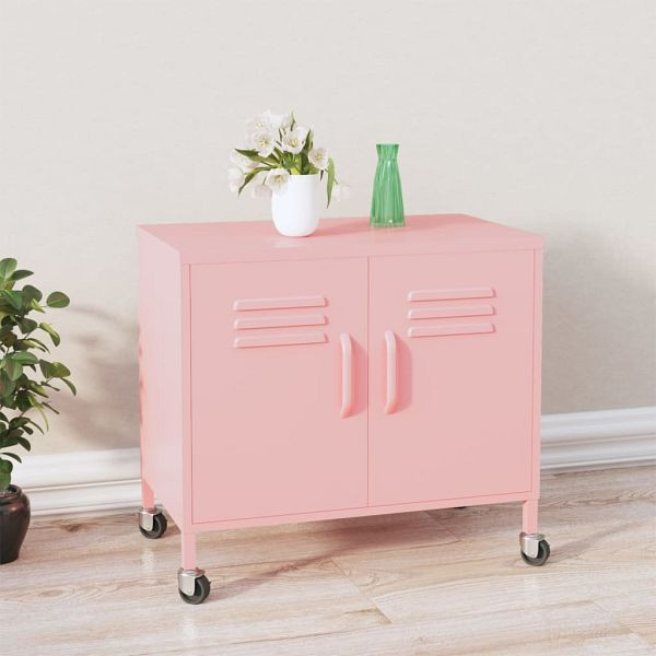 vidaXL Lagerschrank Rosa 60x35x56 cm Stahl, Material: Stahl, 336265