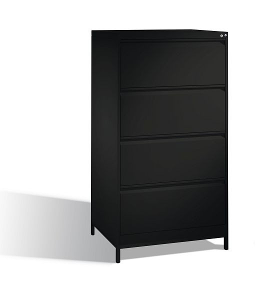 C+P Hängeregistraturschrank Acurado, H1357xB787xT590mm, Farbe: Schwarzgrau, Griffleiste, 12934-312 S10126