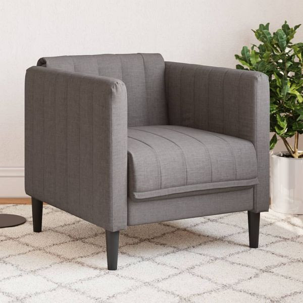 vidaXL Sessel Taupe Stoff, Top-Qualität, Metall, Textilene, 372600