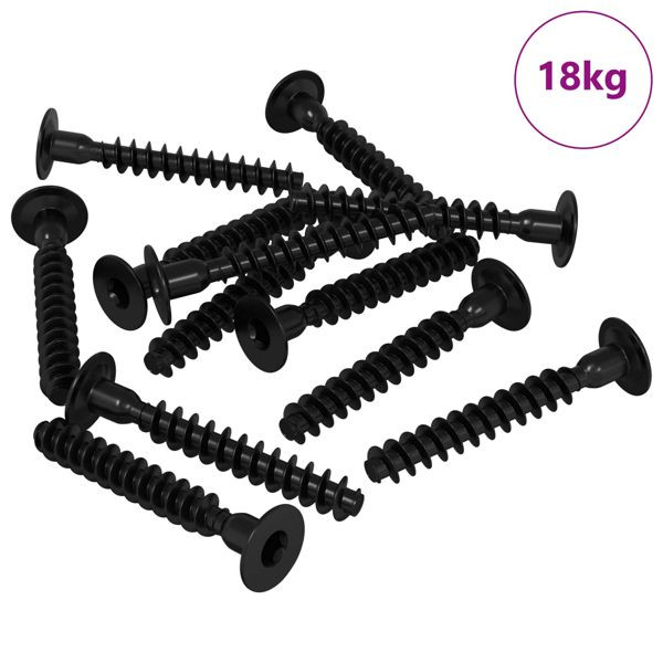 vidaXL Steckkappen-Schraube 5143-teilig Schwarz Eisen, 864543