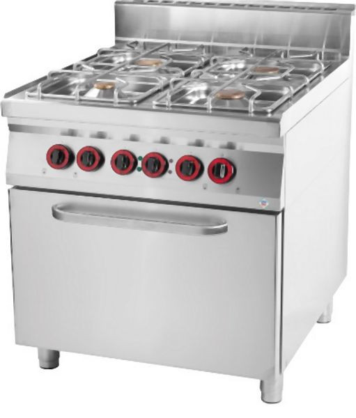 RM Thermik Serie 900, Gasherd mit Gas-Backofen, 800x900x900 mm, SPT-90/8021G