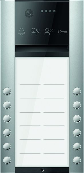 TCS Türkontrollsystem PES PRO Video Außenstation 12T 2 Spalten AP silber, AVA620212-0010
