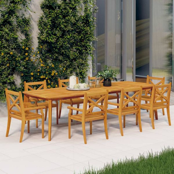 vidaXL Garten-Essstühle 8 Stück Massivholz Akazie, 3098662