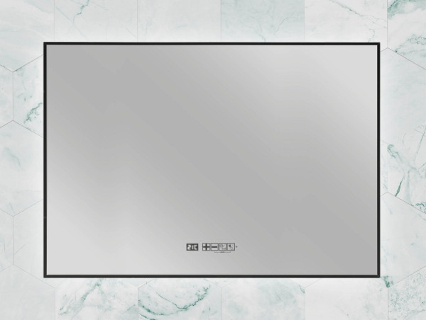 Eurom Infrarotheizung Spiegel Sani Mirror LED 600 WiFi schwarz, 350746