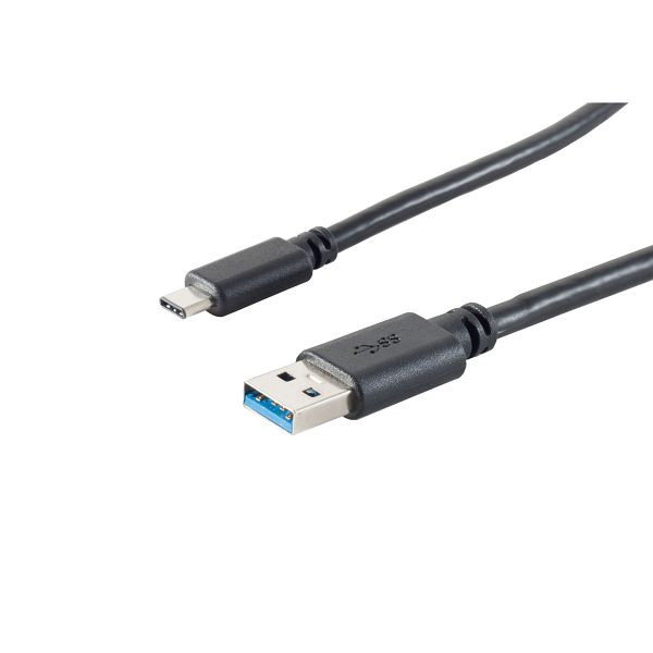 shiverpeaks BASIC-S, USB Kabel 3.0, USB A Stecker auf USB 3.1 Typ C Stecker schwarz 3m, BS13-31045