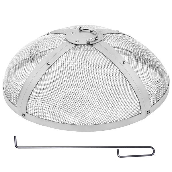 VEVOR Funkenfang für Feuerschalen φ508 x 160 mm Edelstahl Funkenhaube 2-mm-Maschenlöcher Feuerschale Funkenschutzhaube, HKWZ201BXGYXAIQ0HV0