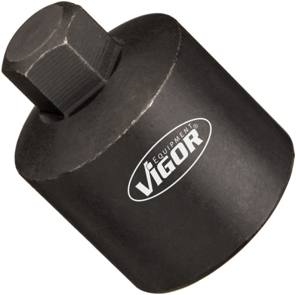 VIGOR Steckschlüsseleinsatz, Vierkant hohl 10 mm (3/8 Zoll), Außen-Sechskant Profil, 8 mm, Länge: 24 mm, V7158-2