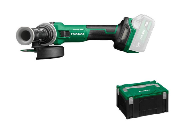 HiKOKI 18 V Akku Winkelschleifer (Brushless) (Motorbremse) Schiebe Schalter, ohne Akku, ohne Ladegerät, G1813DVE (Basic) (HSC III), G1813DVEW2Z