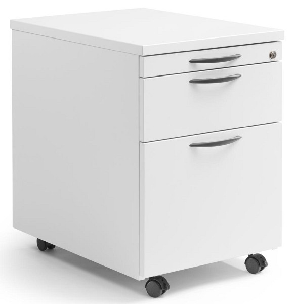 Deskin Rollcontainer MULTI M, Dekor weiß, B 435 x H 590 x T 600 mm, 1 Schub, 290671