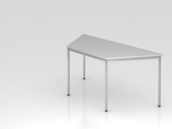 Hammerbacher Besprechungstisch Trapez Vierkant 160x69cm Grau, Trapezform, VVT16/5/5