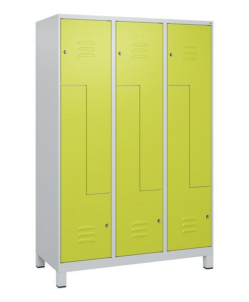 C+P Z-Spind Classic PLUS, Füße, 6 Abteile, 1800x1200x500mm, 7035/0024, Zylinderschlösser, 0800137-326 S10025