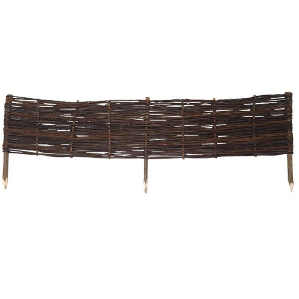 NOOR Steckzaun Weide 120 cm x 25 cm Steckzaun aus Weide 120 x 25cm, 154WEIDESTECK