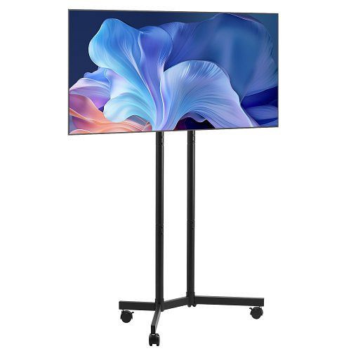 VEVOR rollbarer TV-Ständer für 812,8-1651 mm Flach & Curved-TVs, höhenverstellbar bis 40 kg (Max. VESA 400 x 400 mm), TYSDLDDSJZJZGTD2Z001V0