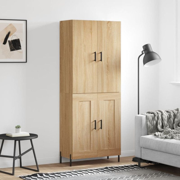 vidaXL Highboard Sonoma-Eiche 69,5x34x180 cm Holzwerkstoff, 3195798