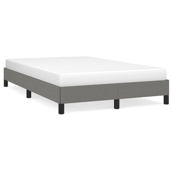 vidaXL Bettgestell Dunkelgrau 120x190 cm Stoff, 3269606