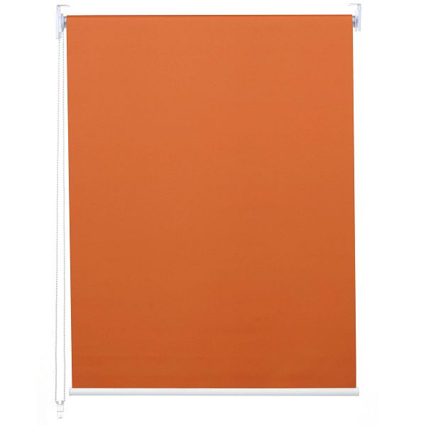Mendler Rollo HWC-D52, Fensterrollo Seitenzugrollo Jalousie, 120x160cm Sonnenschutz Verdunkelung blickdicht, orange, 63374