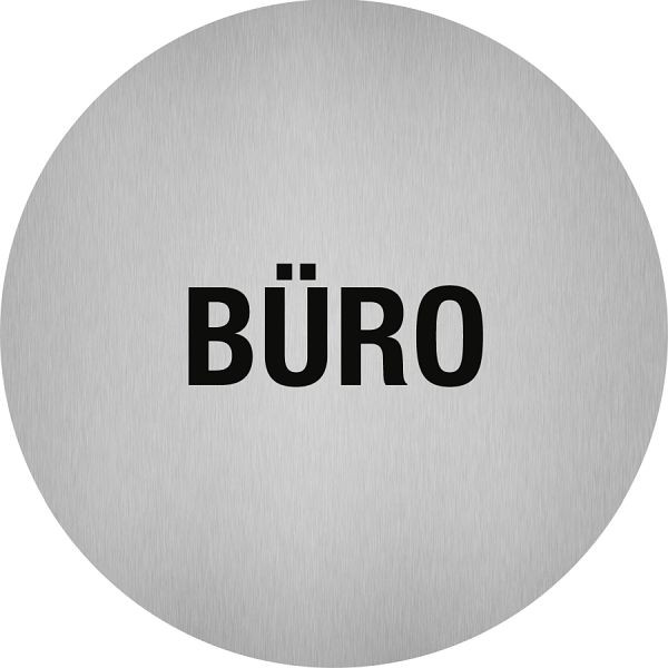 Moedel Piktogramm Büro, Edelstahl, selbstklebend, Ø 50 mm, 52520