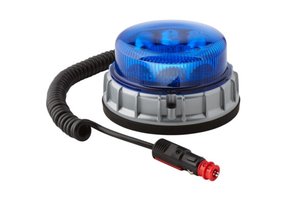 HELLA LED-Blitz-Kennleuchte - K-LED 2.0 M - 12/24V - blau - Magnetbefestigung - Kabel: 600mm - Stecker: DIN ISO 4165, 2XD 011 557-311