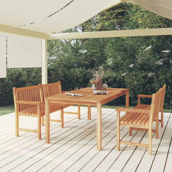 vidaXL 3-teilig Garten-Essgruppe Massivholz Teak, 3157159
