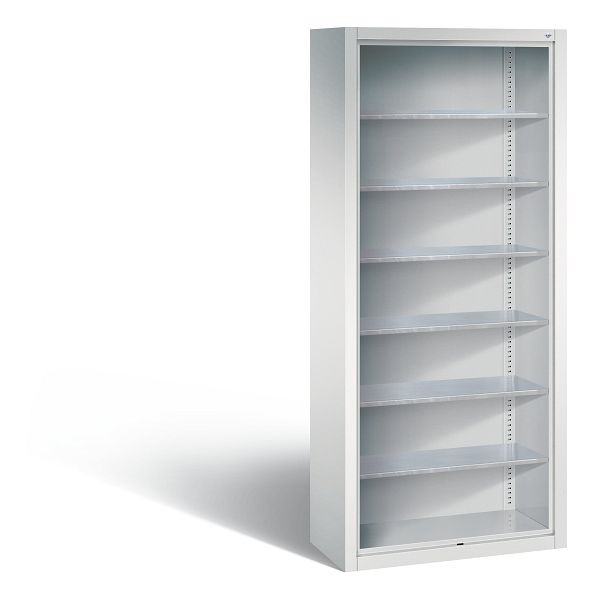 C+P Stahlregal mit Rückwand Serie 13, H1690xB700xT300mm, Farbe: Lichtgrau, 133413-00 S10000