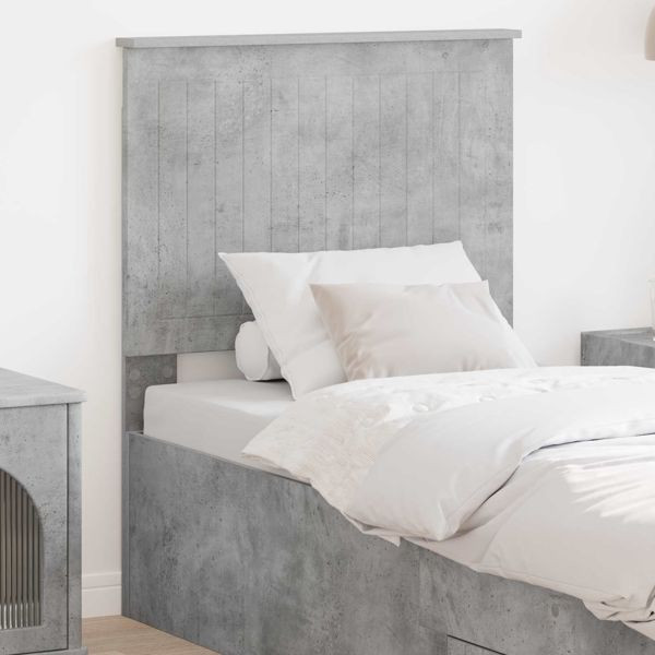 vidaXL Kopfteil mit Kopfteil Beton Grau 75 cm Holzwerkstoff, 887828