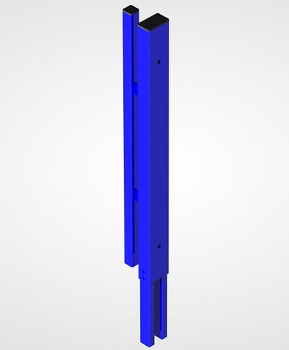 TTS Trennwandsystem 9200, T-Aufsatzpfosten, ultramarinblau, 285244