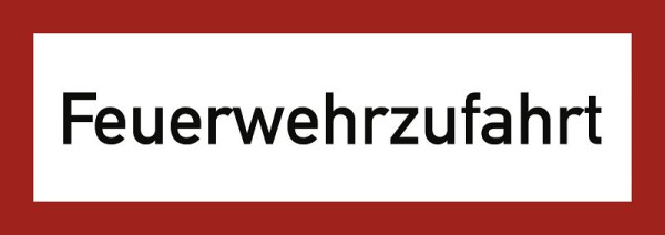 Moedel Feuerwehrzufahrt, Aluminium, 297x105 mm, 57548, 4060081013944