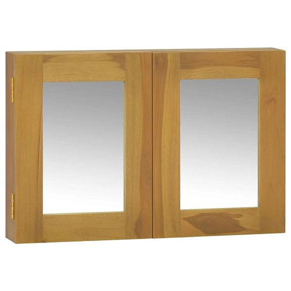 vidaXL Spiegelschrank 60x10x40 cm Massivholz Teak, 338242