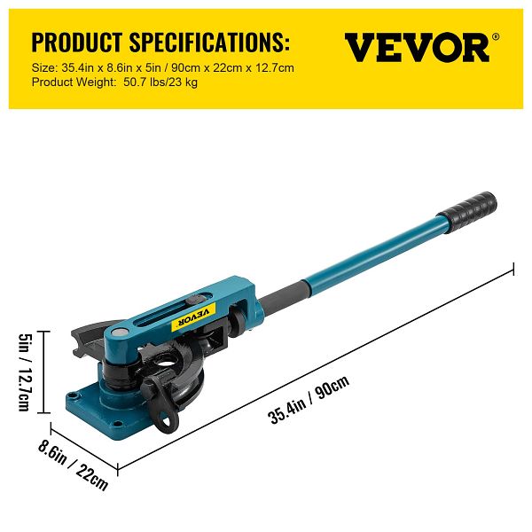 VEVOR Rohrbiegegerät 10-25mm Manuelle Rohrbieger H Produktbild-Vorschau 5
