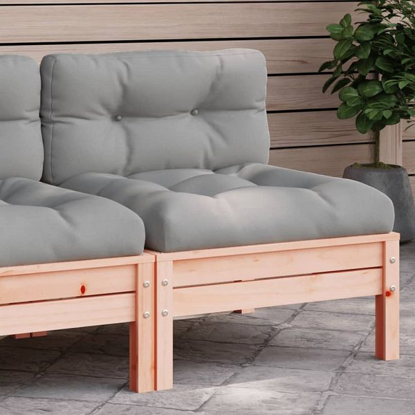 vidaXL Gartensofa ohne Armlehnen mit Kissen Massivholz Douglasie, 838159