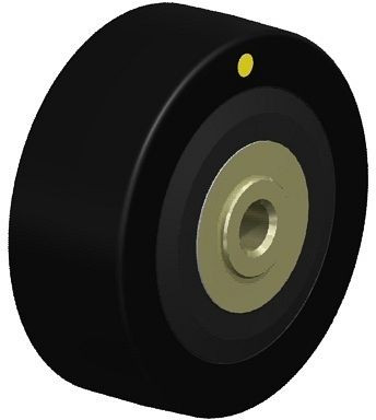 Blickle VPA 50/6K-EL Rad aus Vollgummi, Grau, 111609