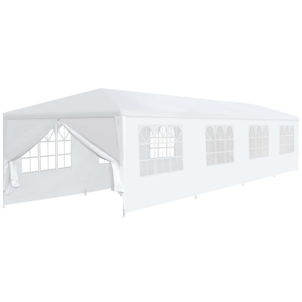 vidaXL Gartenzelt 3x12 m Weiß, Material: Polyäthylen: 100%, 91429