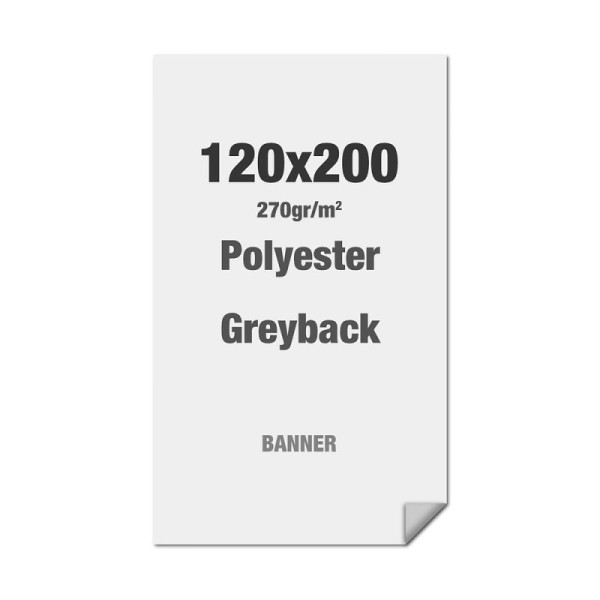 Showdown Displays Polyester-Greyback 270 g/m² 120 x 200 cm PVC-Frei, LPG120x200M270
