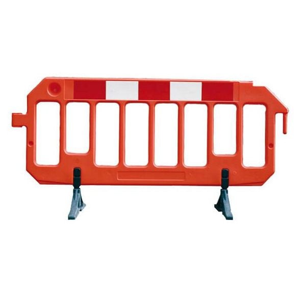Stein HGS Absperrgitter aus Kunststoff, 2000 x 1000 mm, rot, verstellbare Füße, 24203