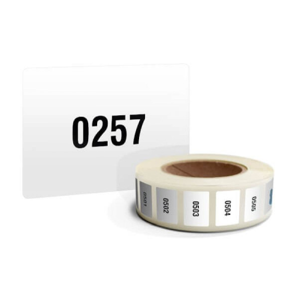 Stein HGS Etiketten, fortlaufend nummeriert, Ziffern 1 bis 1000, 1000 Stück auf Rollen, 32.3549
