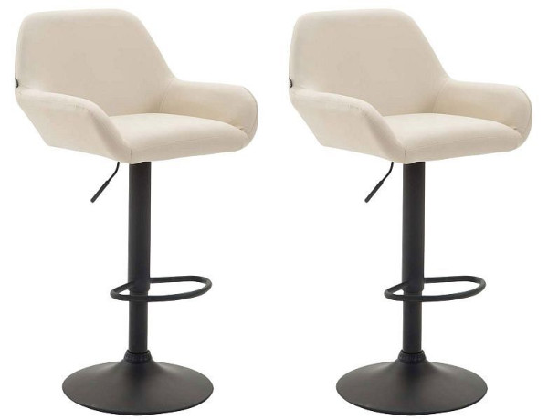 CLP Barhocker Braga Kunstleder schwarz, creme, VE: 2 Stück, 312969