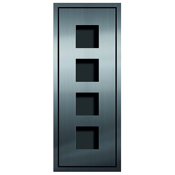 TCS Inputzmontageset aus Frontplatte flächenbündig und UP-Kasten für Serie AMI, für 4 AMI-Module, 1-spaltig, ZAU2064-0030