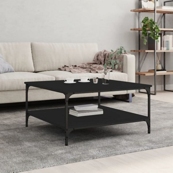 vidaXL Couchtisch Schwarz 80x80x40 cm Holzwerkstoff, 832838