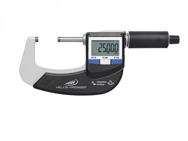 HELIOS PREISSER Digitale Bügelmessschraube, IP65, Integrated Wireless, Messbereich 50 - 75 mm, 186641760
