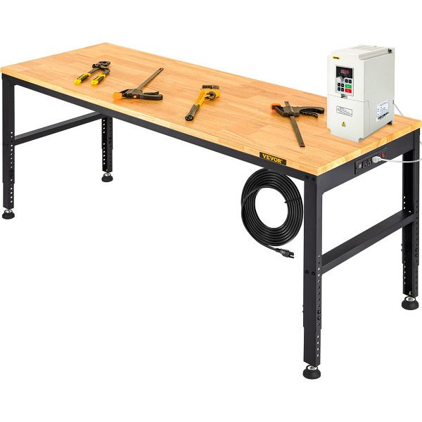 VEVOR Werkbank Arbeitstisch Werktisch Werkstatttisch, 1549x508x910mm max. 900kg, SMKDJGZTBDLZMOAL4V2