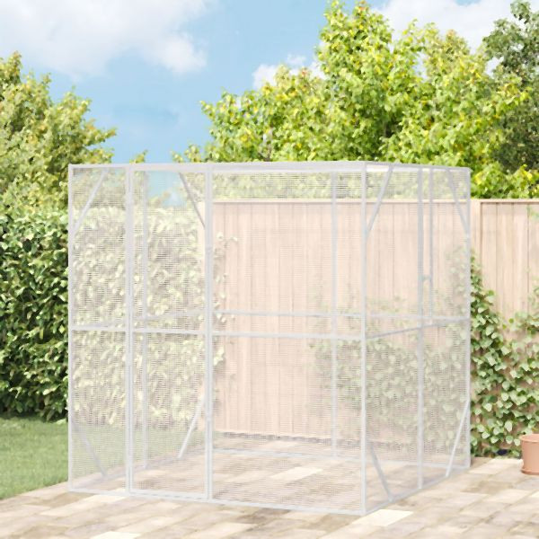 vidaXL Vogelhaus Anthrazit 209x202x214 cm Stahl, 4100931